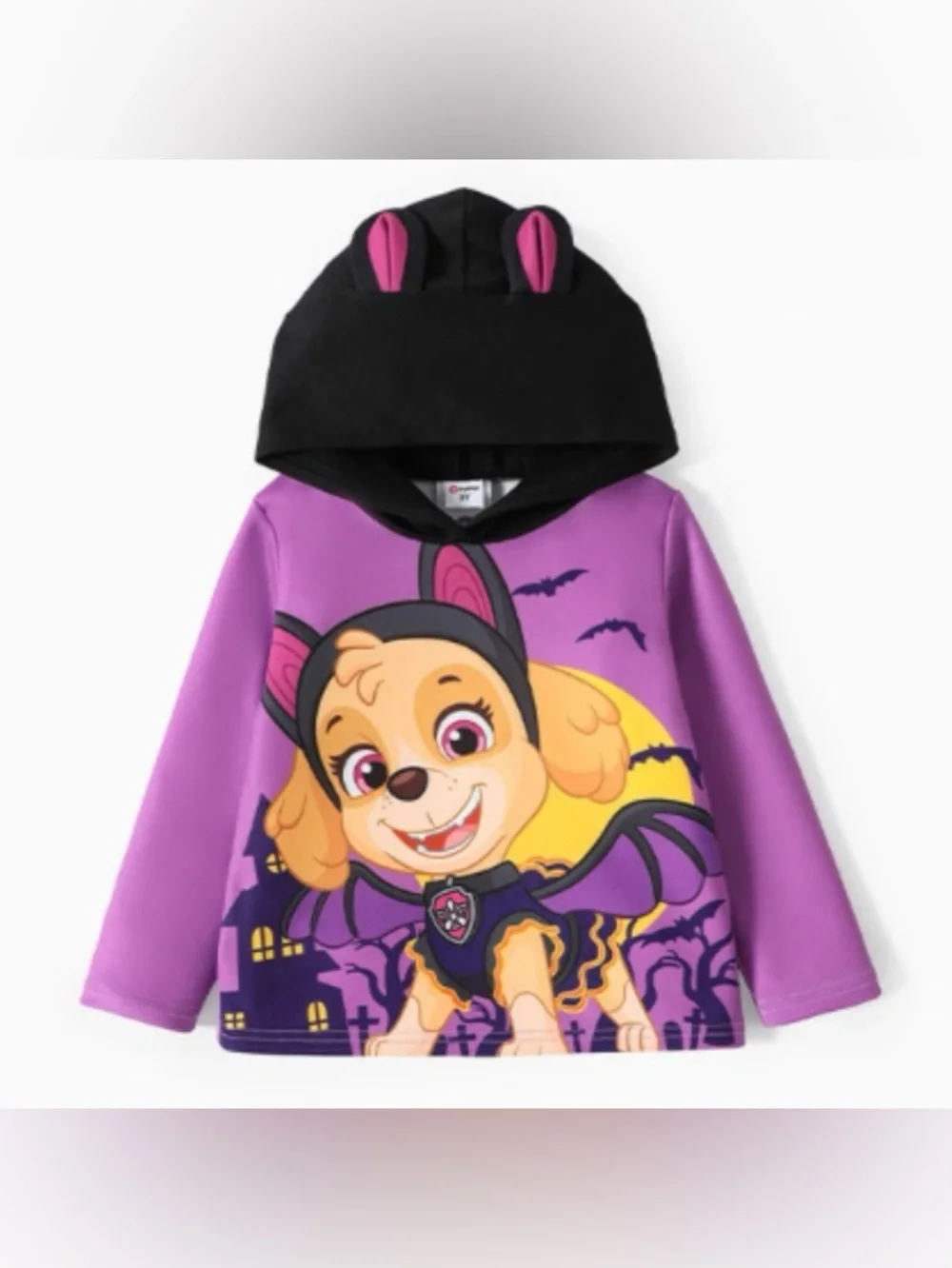 Patpat PAW Patrol Skye Purple Halloween Costume Pullover Hoodie, Size 5-6Y